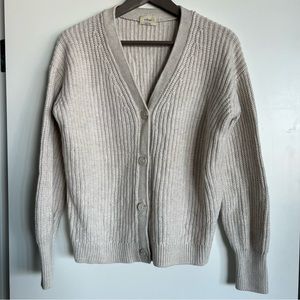Aritzia Wilfred Cortado Cardigan - Heather Birch - Size Small